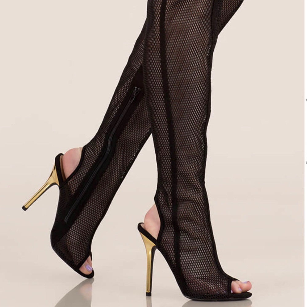 Cute Thigh High Open Toe Boots
